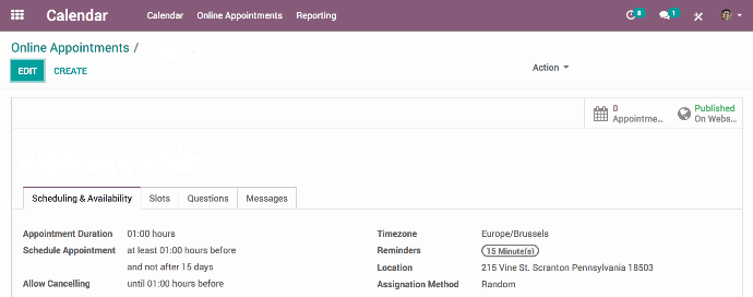 odoo appointments