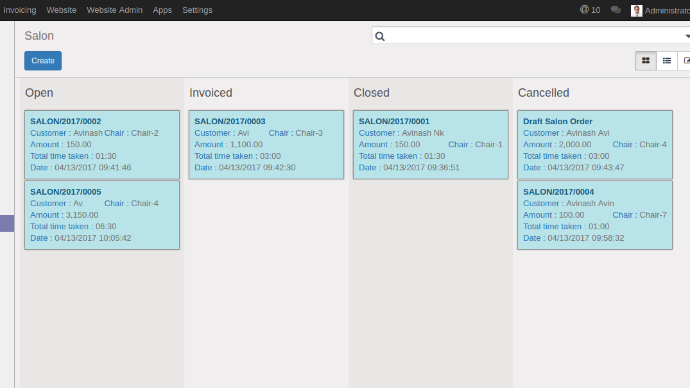 odoo chair management