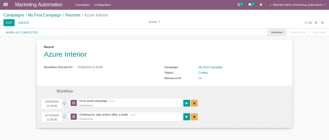 odoo marketing automation