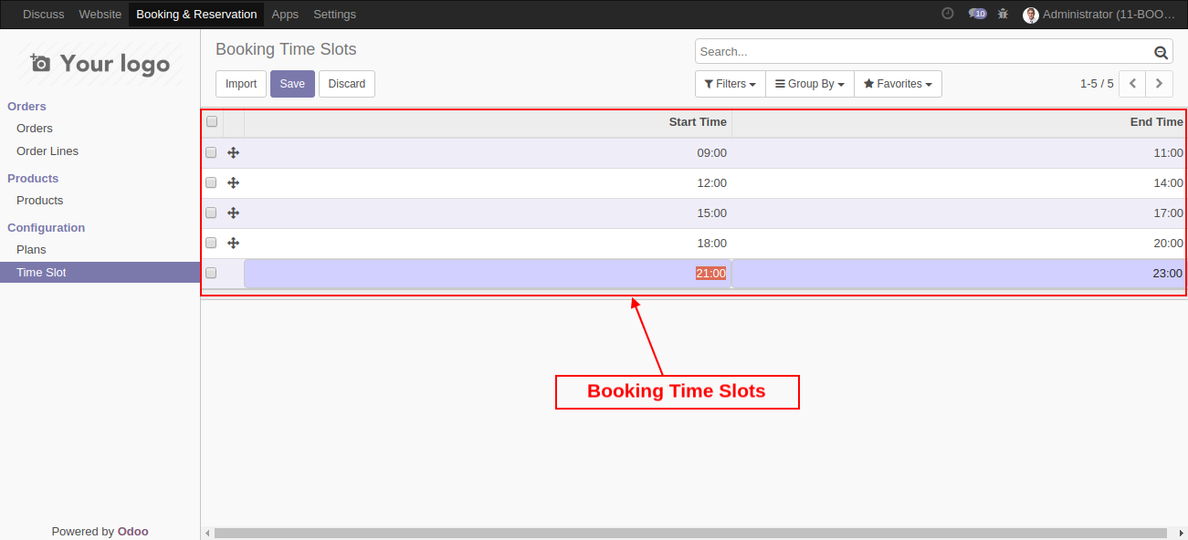 odoo restaurant management