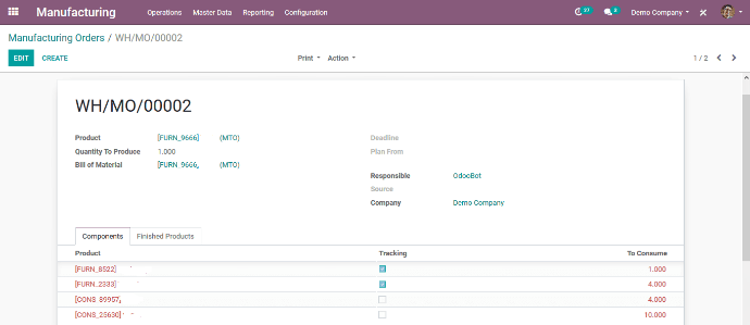 odoo car manufacturing