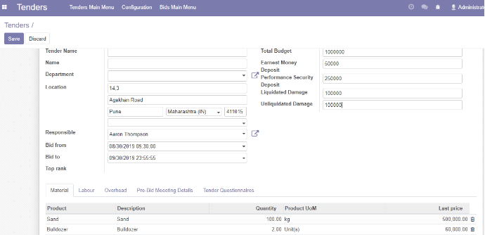 odoo tender