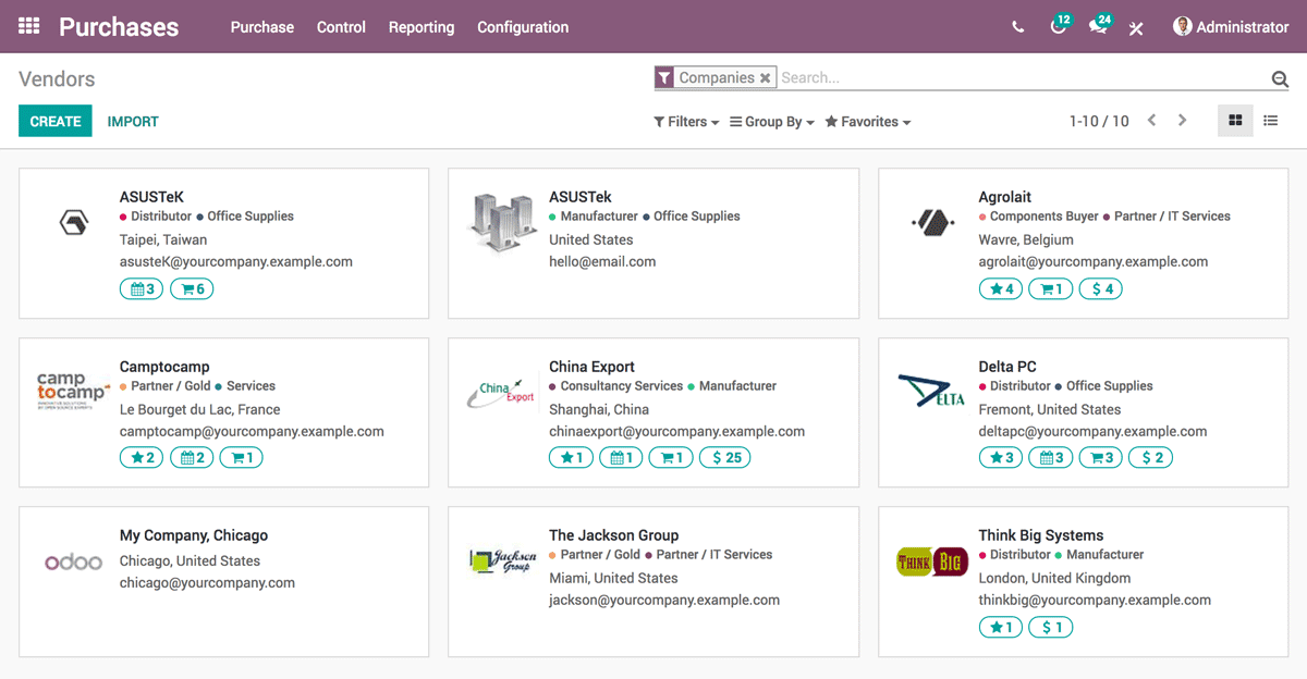 odoo procurement