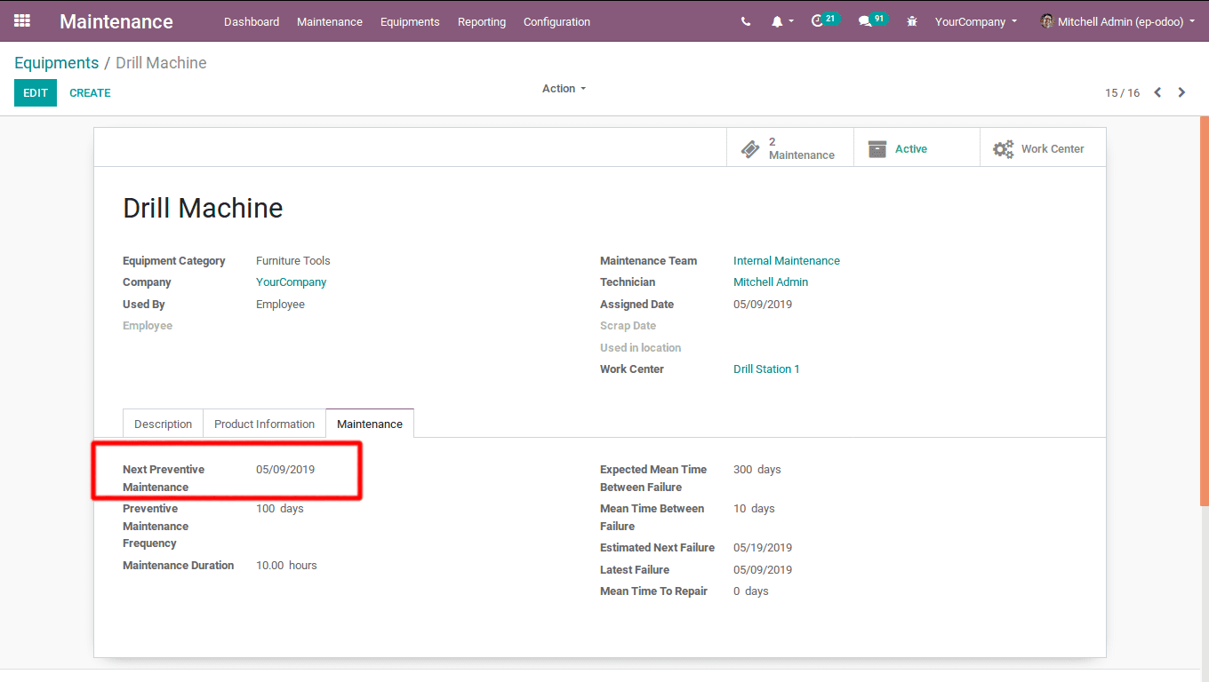 odoo maintenance