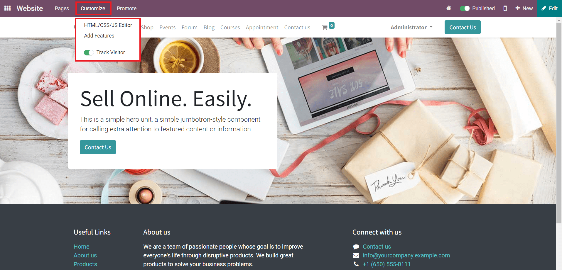 odoo website